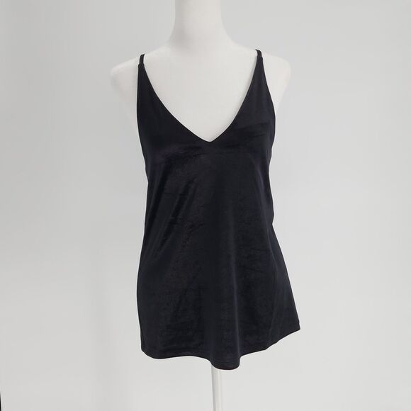 Black H&M Velvet Tank top (xs} - Picture 1 of 3